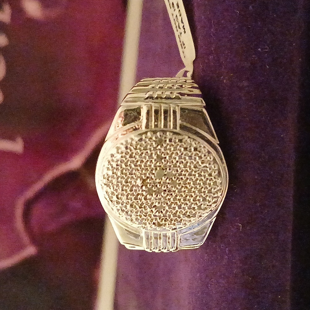 2152300-20.  Men's 9 Encrusted Diamond Platinum Bonded Brass